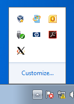 The windows toolbar